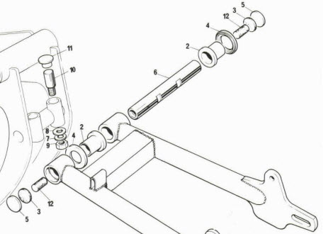 Old Britts - Installing the MK3 swingarm lubrication system and swingarm on the engine cradle.jpg